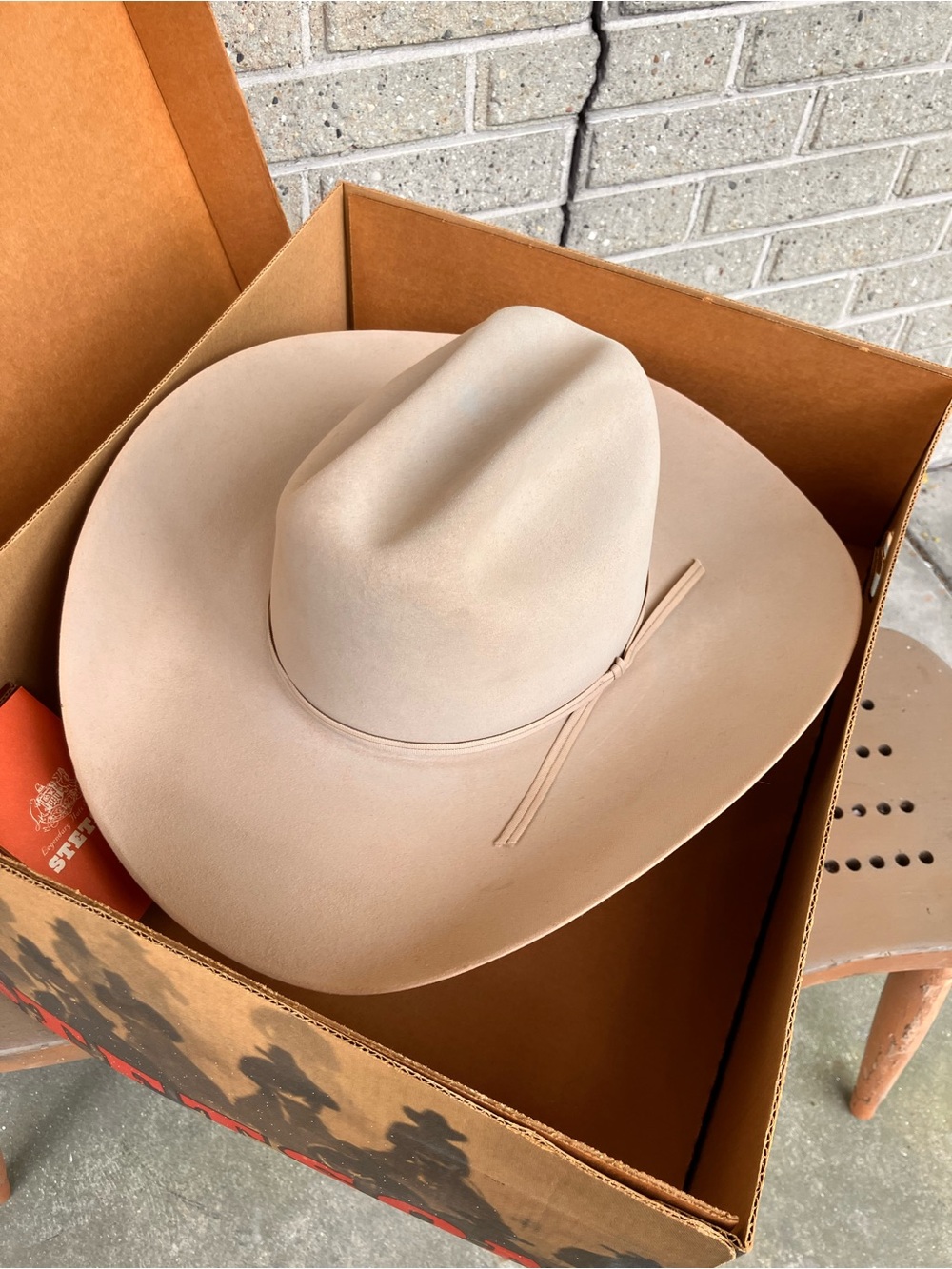Vintage Stetson D4 Ranch Tan Cowboy Hat w Original Box